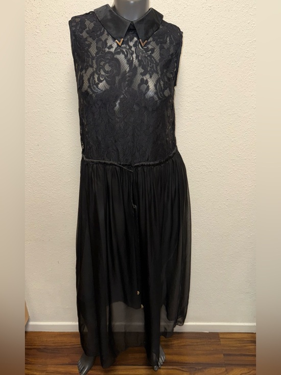 Dolce & Gabbana Dresses & Skirts - Dolce & Gabbana Black Lace & Chiffon Midi Dress